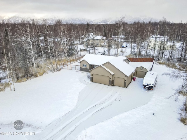 view of snowy aerial view