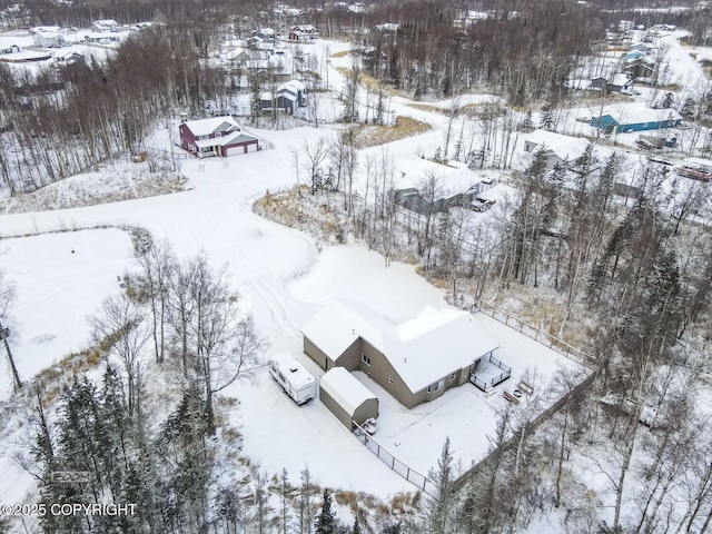 view of snowy aerial view