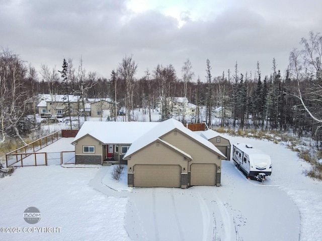 view of snowy aerial view