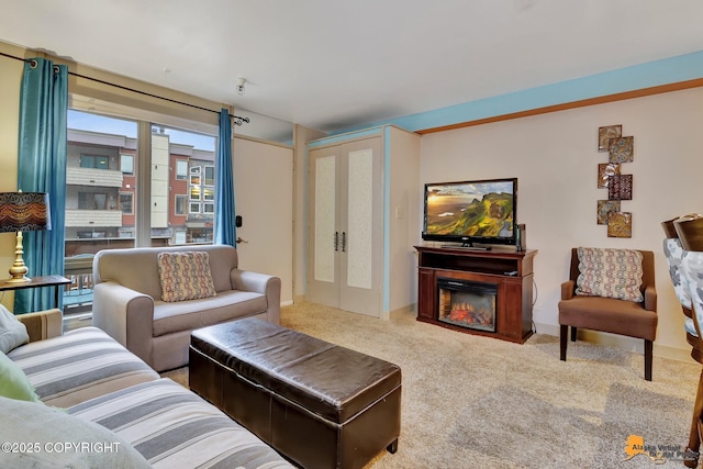 view of carpeted living room