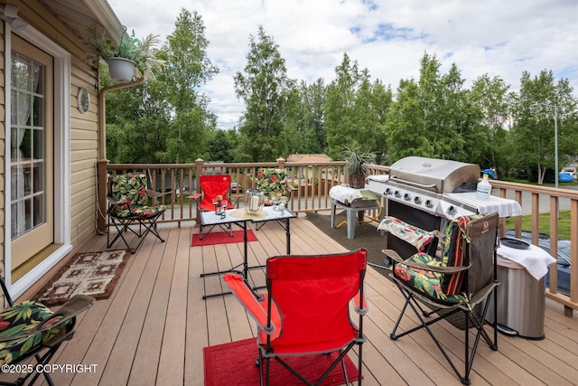 view of wooden deck