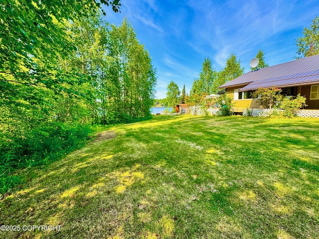 9218 N Erica Dr, Willow, AK 99688 - view of grassy yard featuring a water view