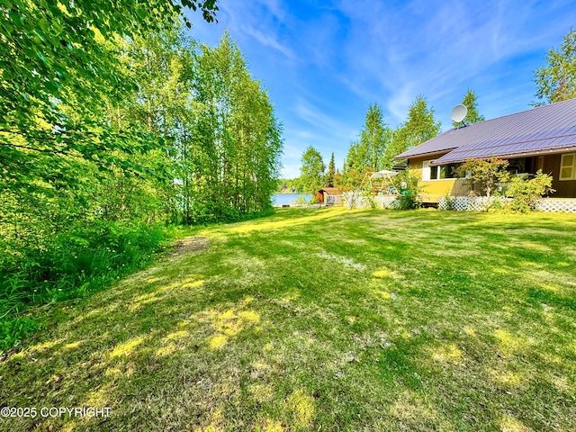 9218 N Erica Dr, Willow, AK 99688 - view of grassy yard featuring a water view