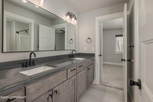 bathroom featuring vanity