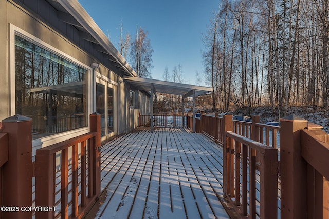 view of wooden terrace