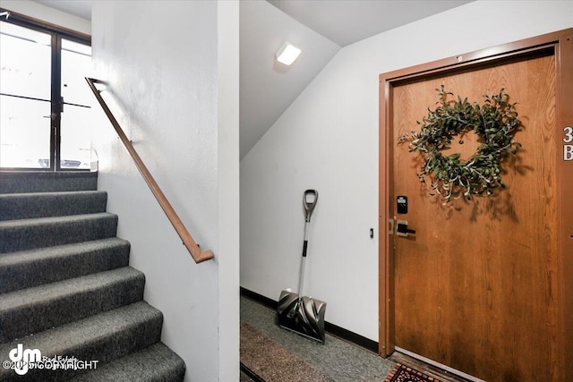 stairway with plenty of natural light