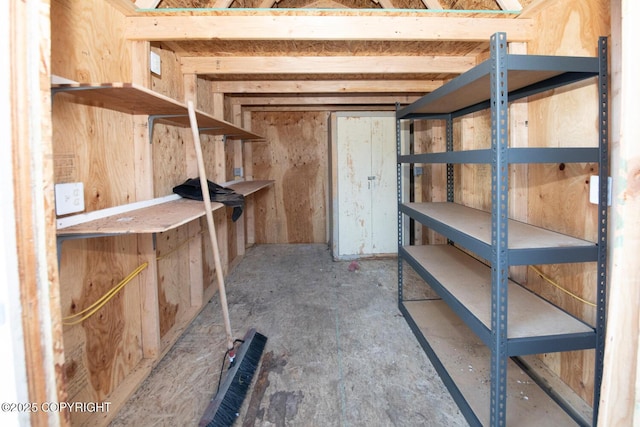 view of storage room