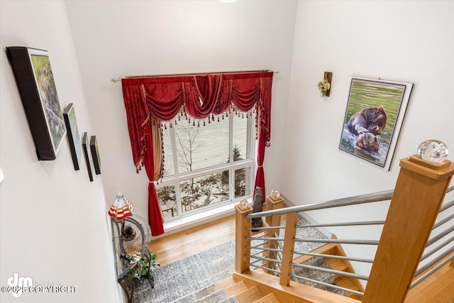 interior space with hardwood / wood-style flooring