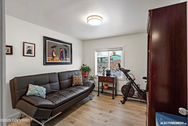 interior space with light wood-type flooring