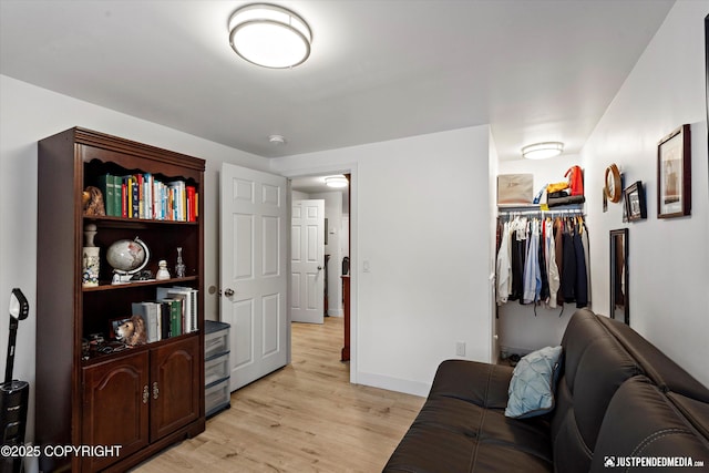 interior space featuring light hardwood / wood-style floors