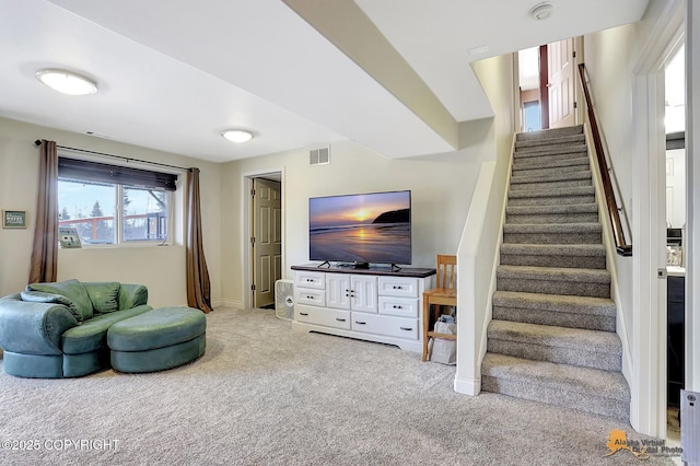 view of carpeted living room