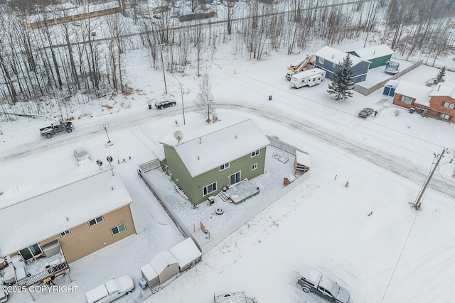 view of snowy aerial view