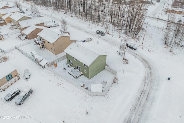 view of snowy aerial view