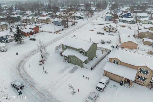 view of snowy aerial view