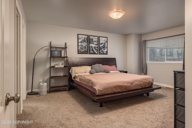 bedroom with carpet