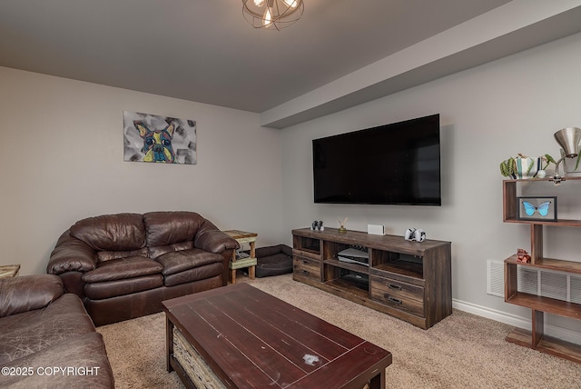 view of carpeted living room