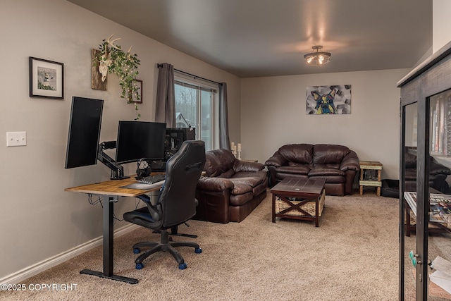 home office featuring carpet