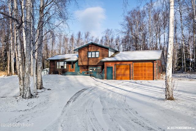 front facade featuring a garage