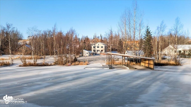 view of snowy yard