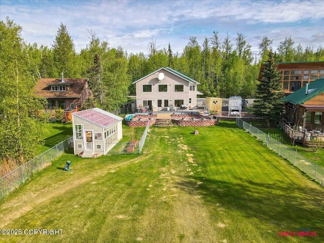 birds eye view of property