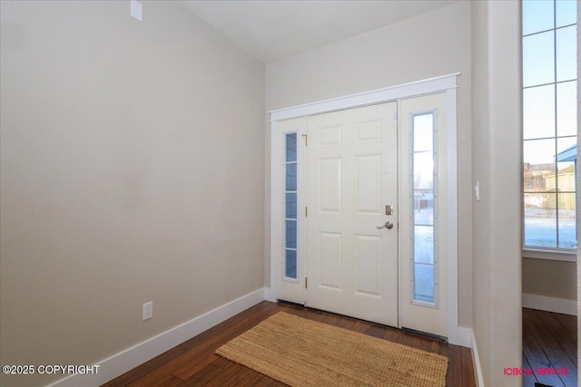 entryway featuring dark hardwood / wood-style floors