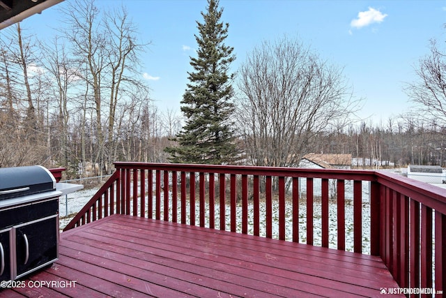 view of wooden terrace