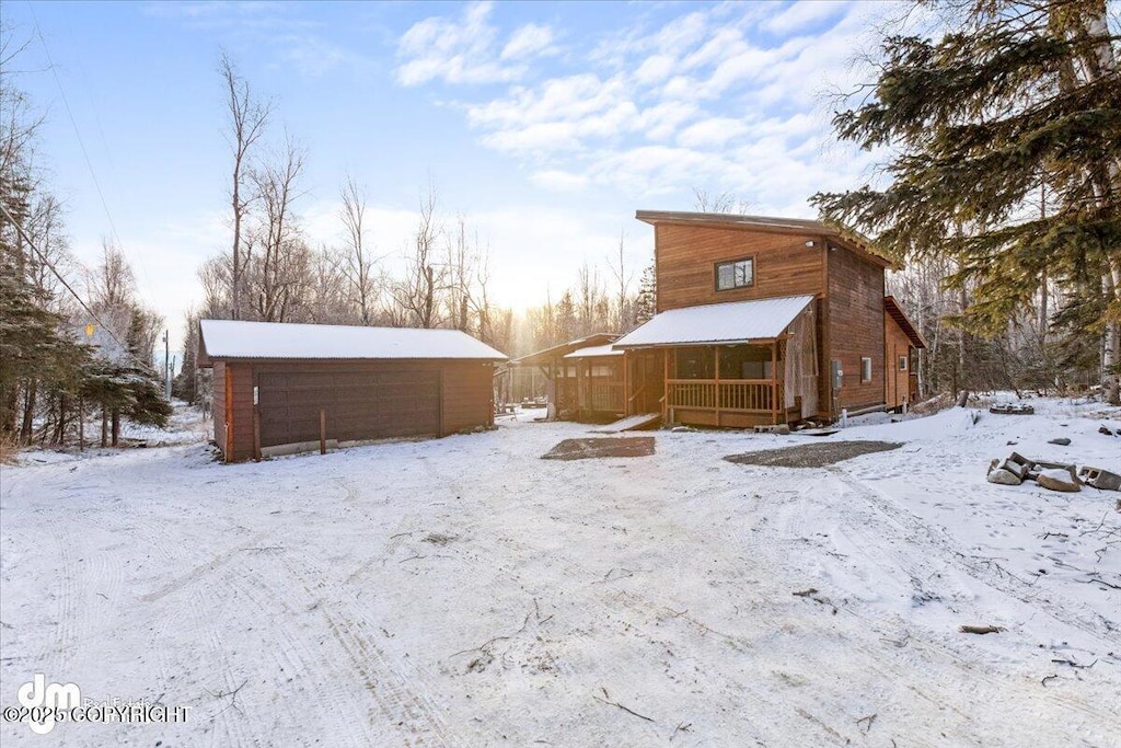 exterior space with a porch