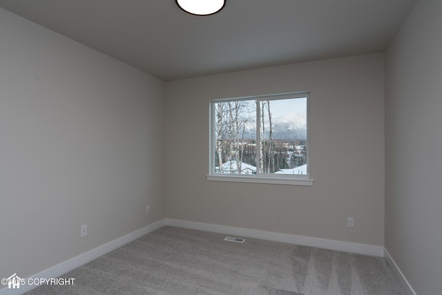 unfurnished room with carpet flooring