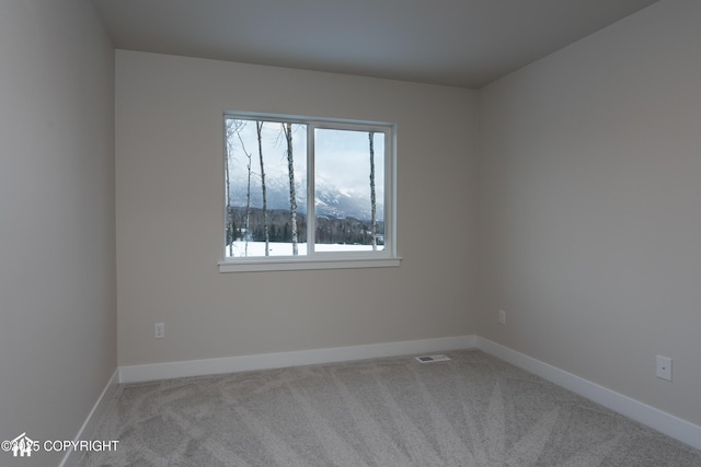 view of carpeted empty room