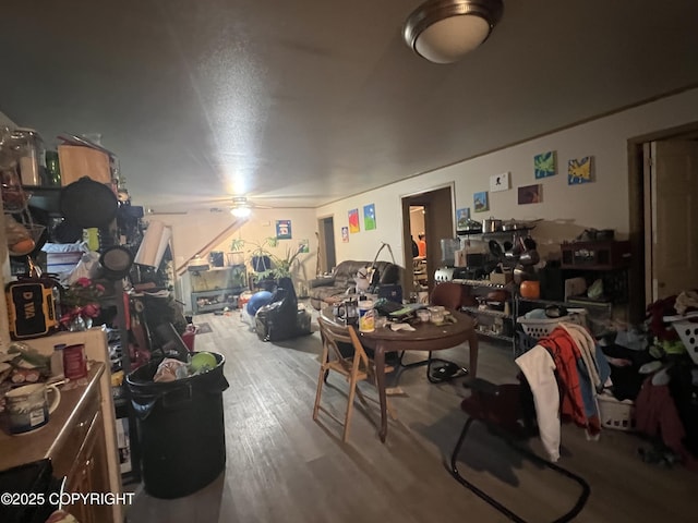 interior space with hardwood / wood-style flooring