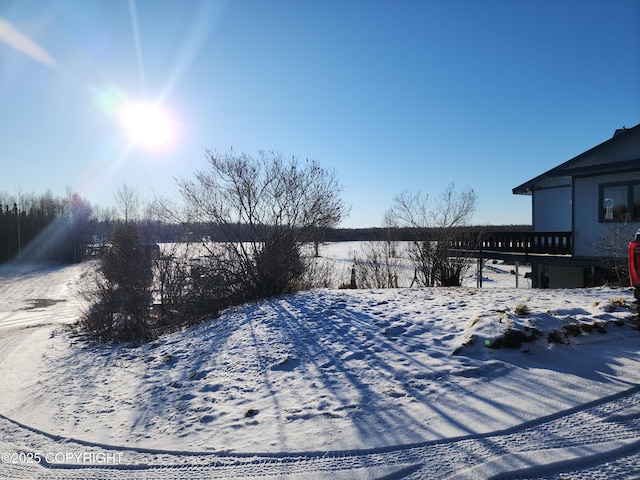 view of snowy yard