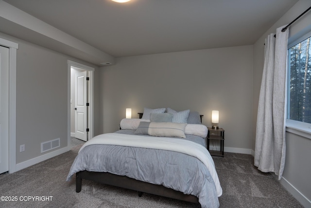 view of carpeted bedroom