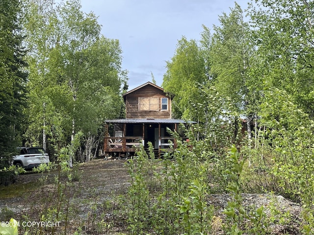 exterior space with covered porch