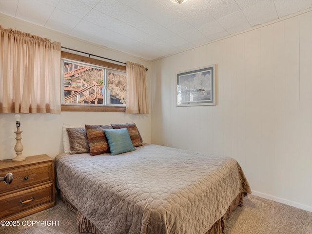 bedroom with carpet floors