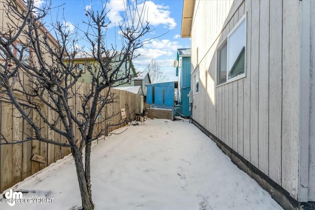 view of snowy yard