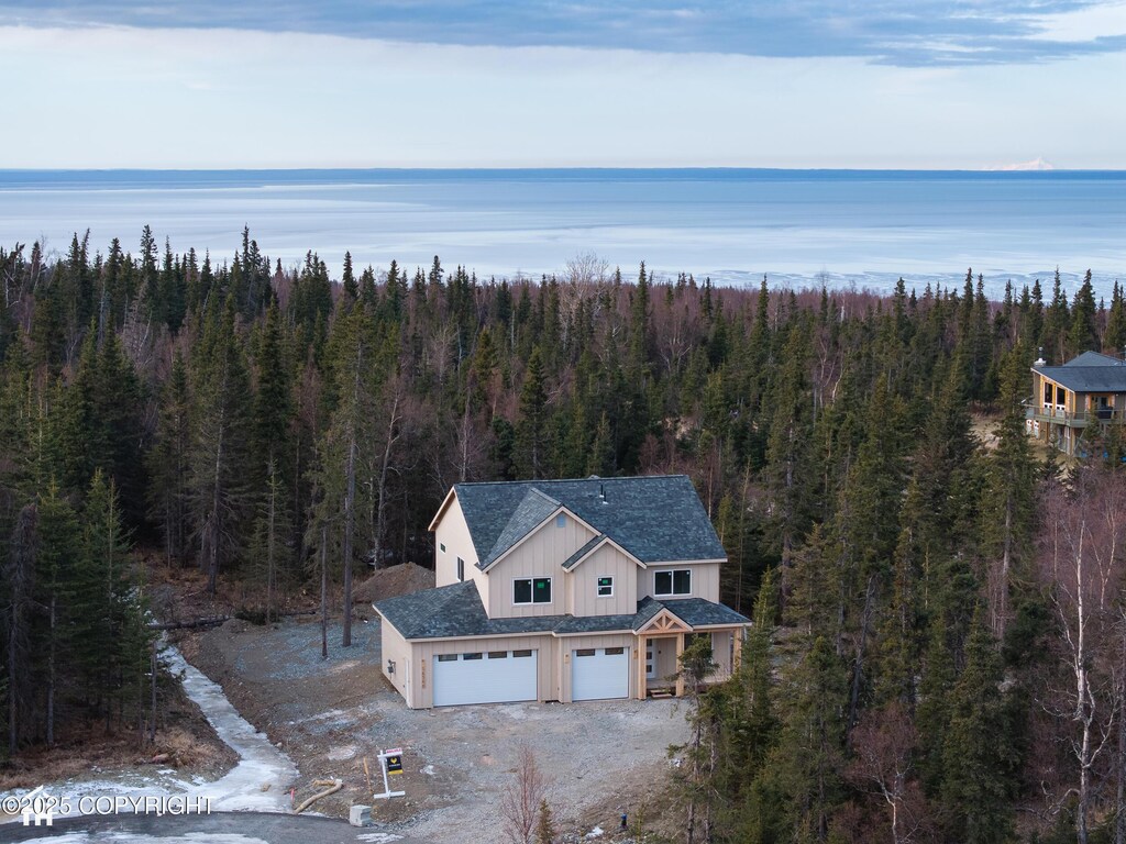 14566 Rockingham Cir, Anchorage, AK 99516 - bird's eye view featuring a view of trees