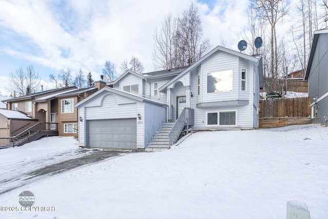 view of split foyer home