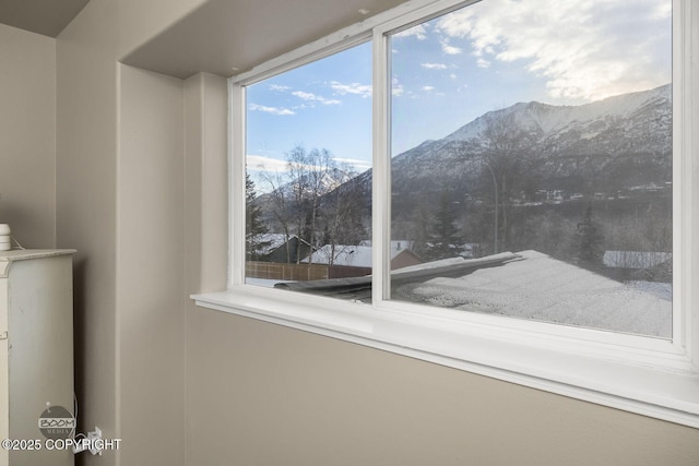 room details with a mountain view