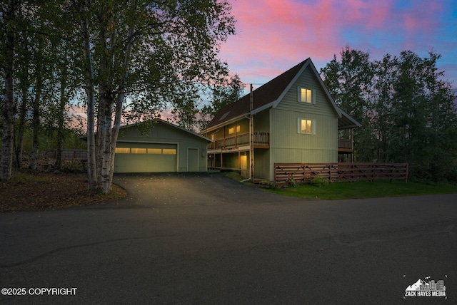 view of front of house featuring a garage