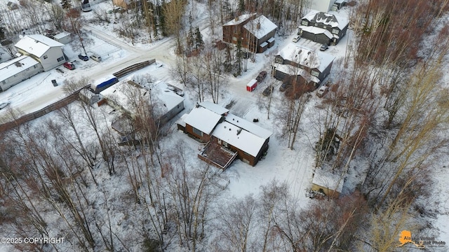 view of snowy aerial view