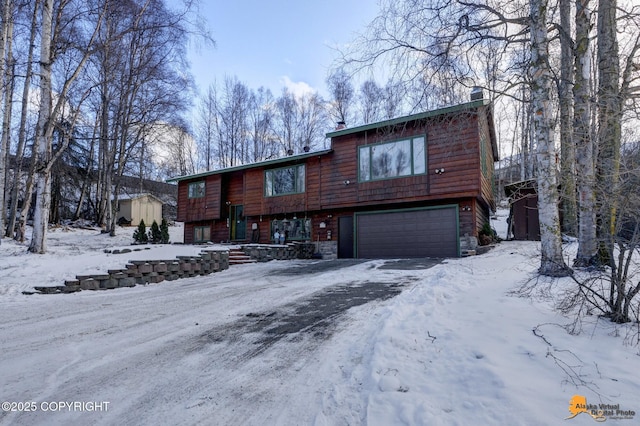 view of front of home featuring a garage