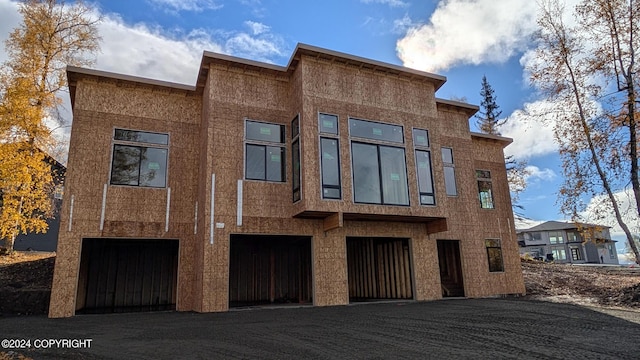 exterior space featuring a garage