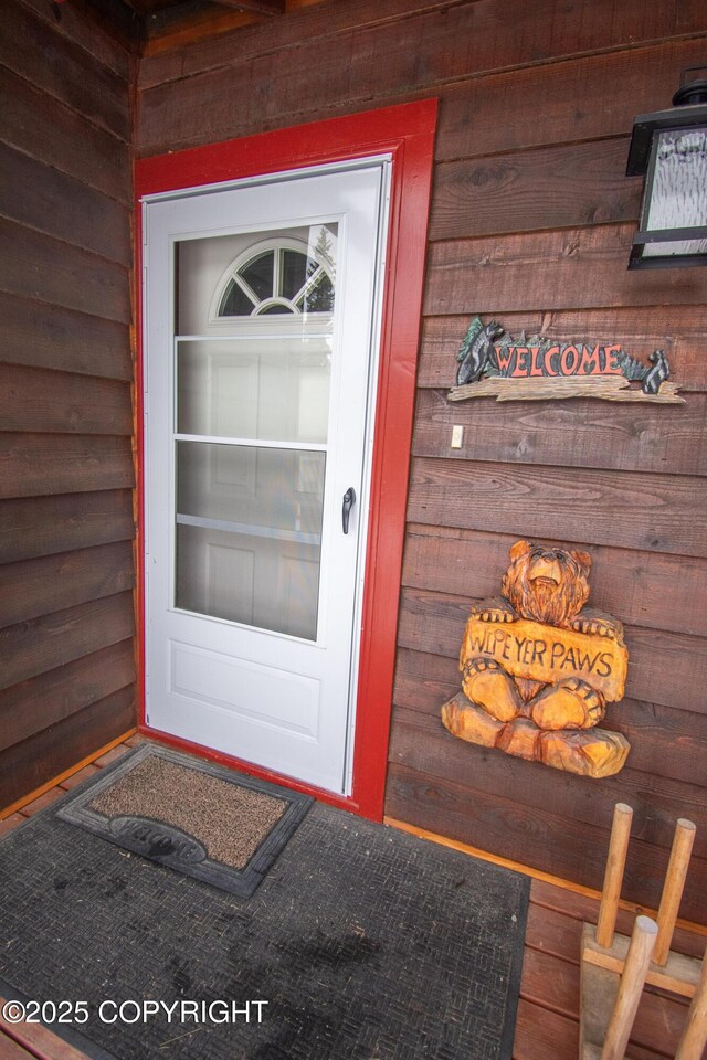 view of doorway to property