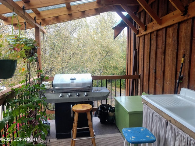 view of patio / terrace with area for grilling