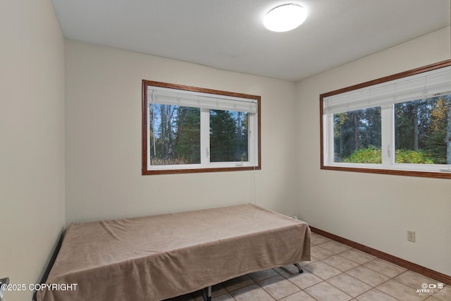 view of tiled bedroom