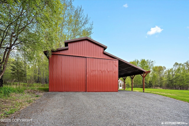 5853 E Edgerton Parks Rd, Palmer, AK 99645 - view of barn featuring driveway