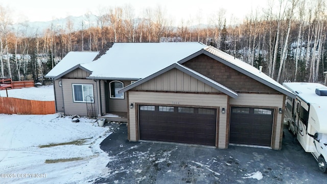 view of front of home featuring a garage