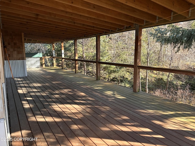 view of wooden deck