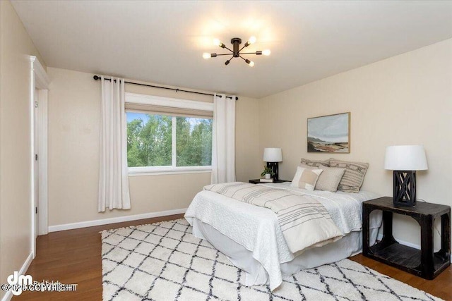 bedroom featuring hardwood / wood-style floors