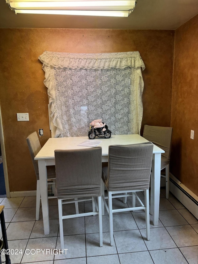 view of tiled dining area